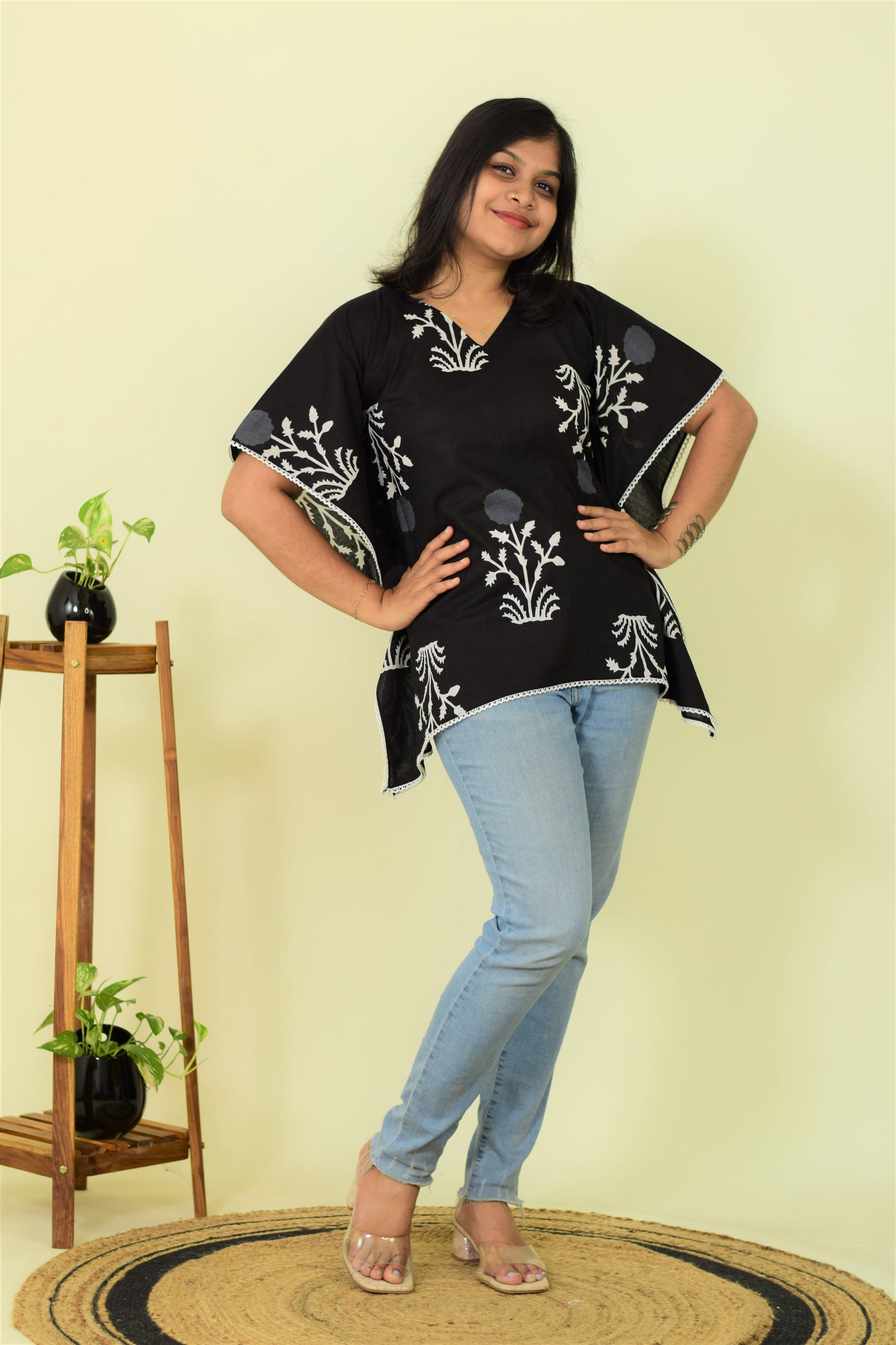 Coal Mist Kaftan Kurti