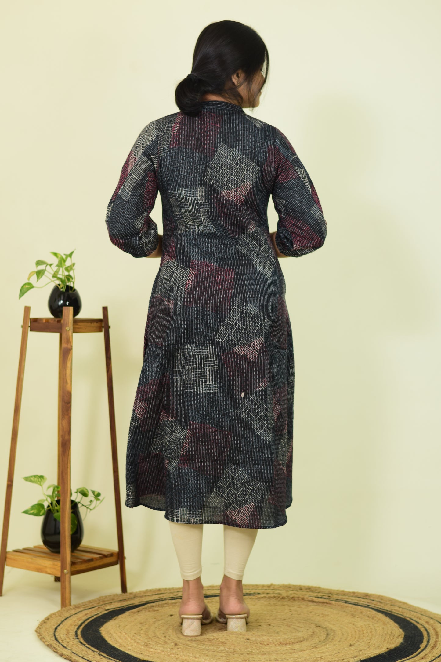 Carbon Black Katha Cotton