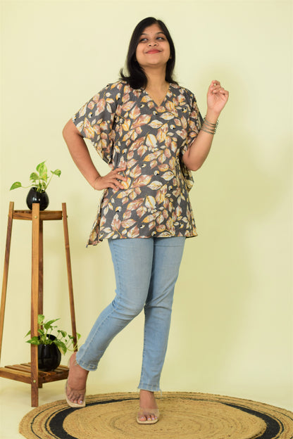 FloraMist Short Kaftan