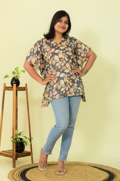 FloraMist Short Kaftan