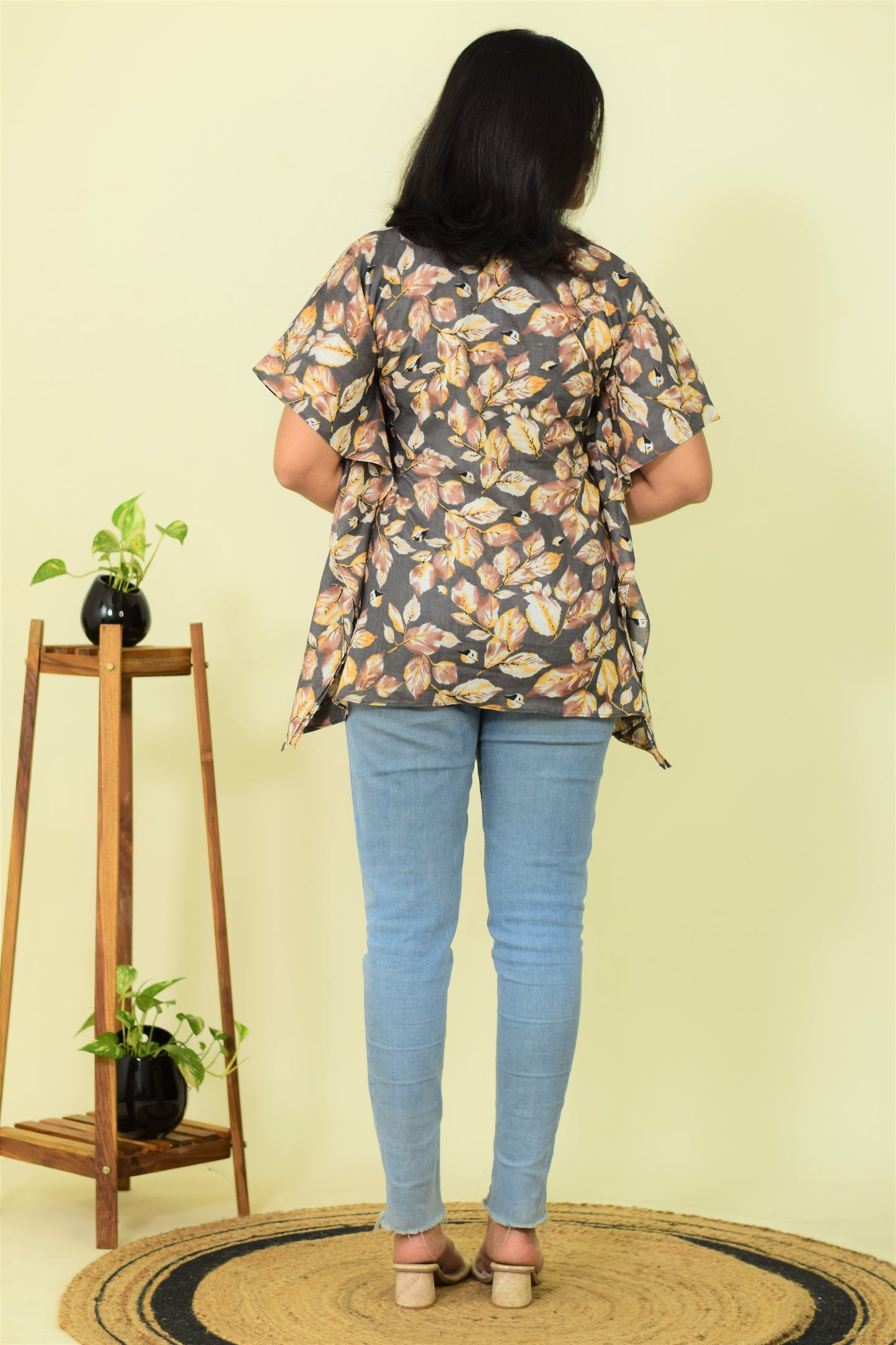 FloraMist Short Kaftan