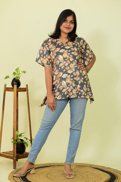 FloraMist Short Kaftan