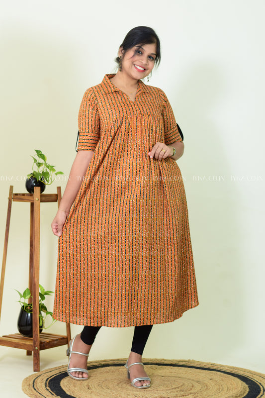 Amber Earth Cotton Kurthi