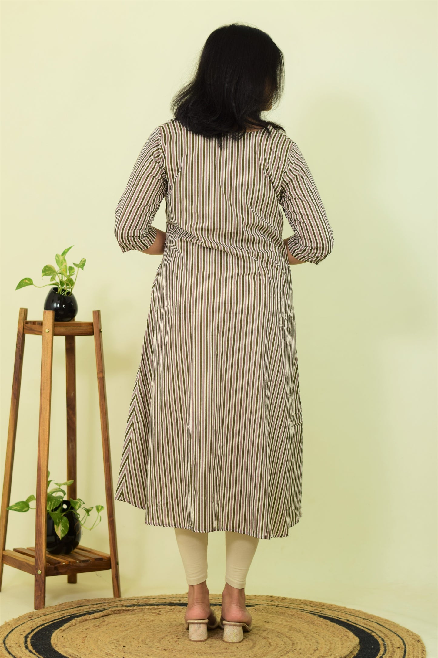 Greywave Striped Kurthi