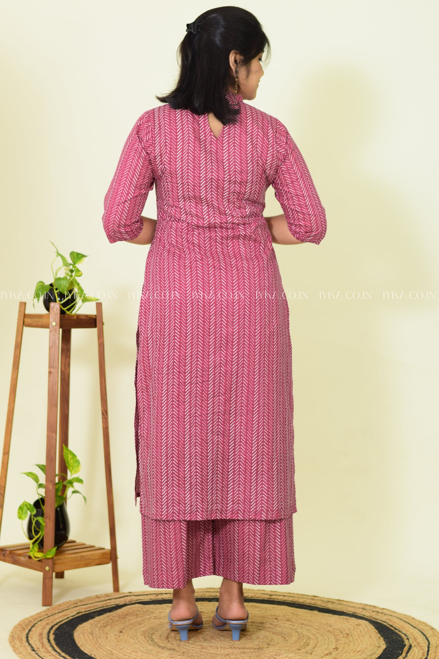 IYKA- PINK COTTON CO-ORD SET ( TOP AND BOTTOM) #00245COR