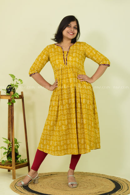 Mustard Melody Kurthi