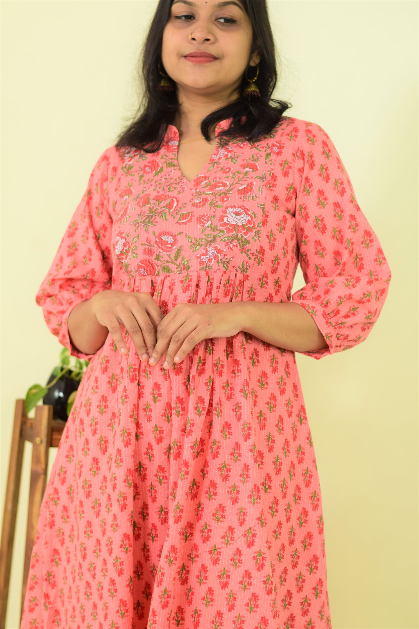 Pink Cotton Breeze A-Line