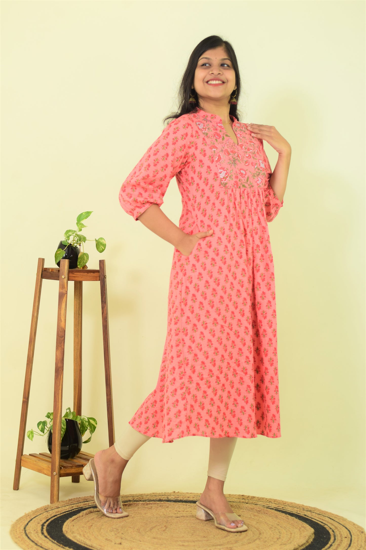 Pink Cotton Breeze A-Line