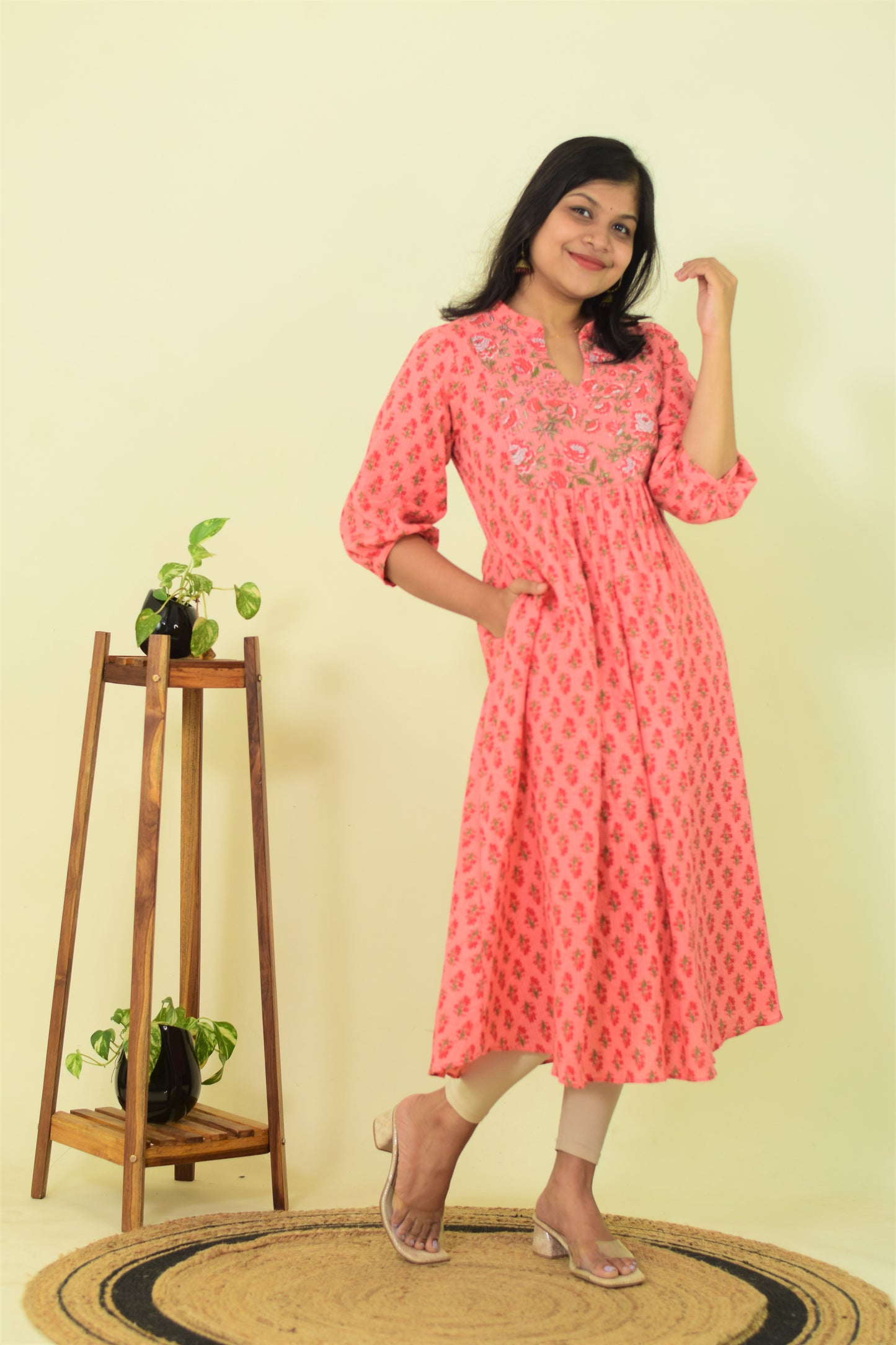 Pink Cotton Breeze A-Line