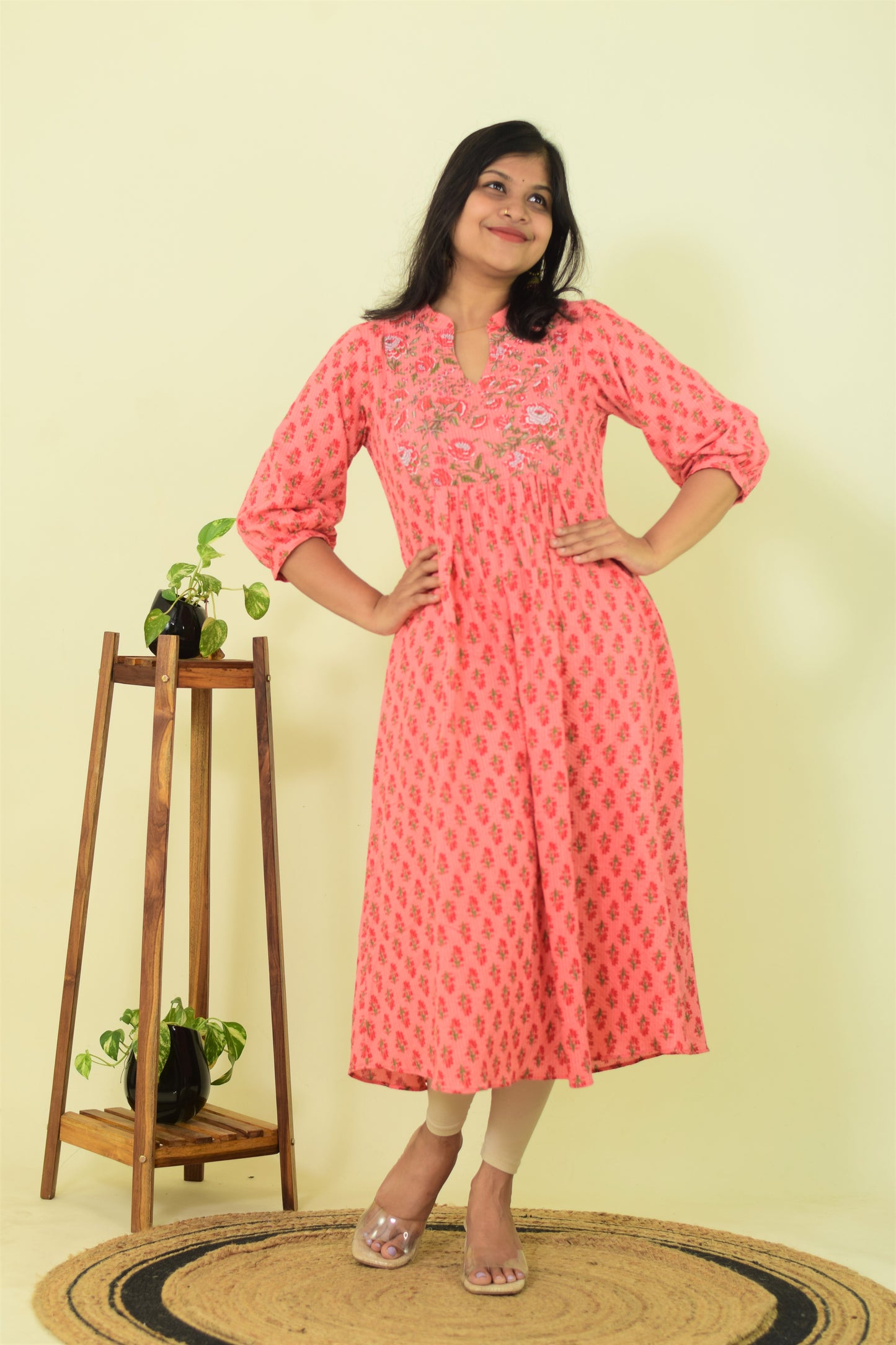 Pink Cotton Breeze A-Line