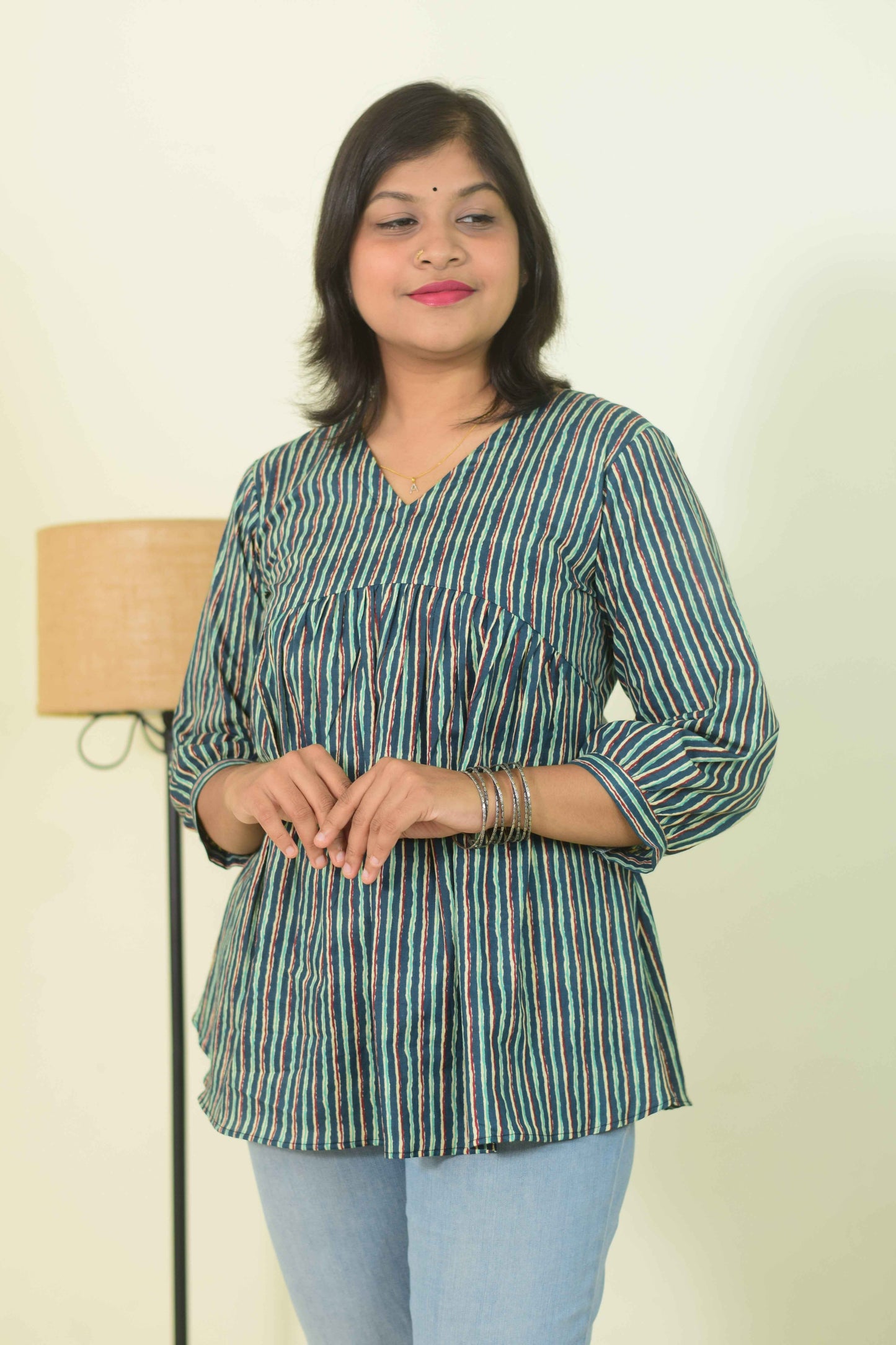 Daily Stripe Short Kurti