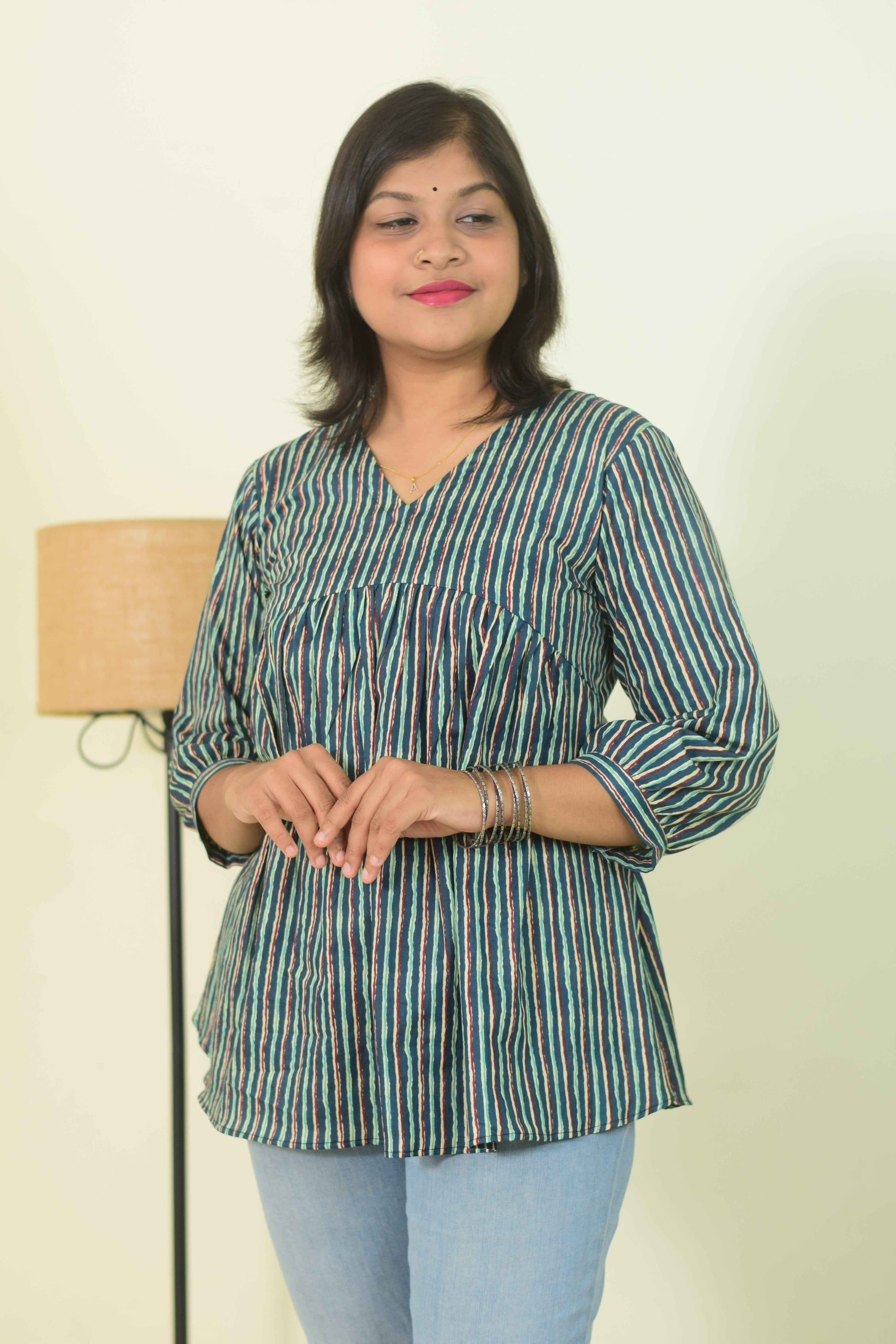 Daily Stripe Short Kurti