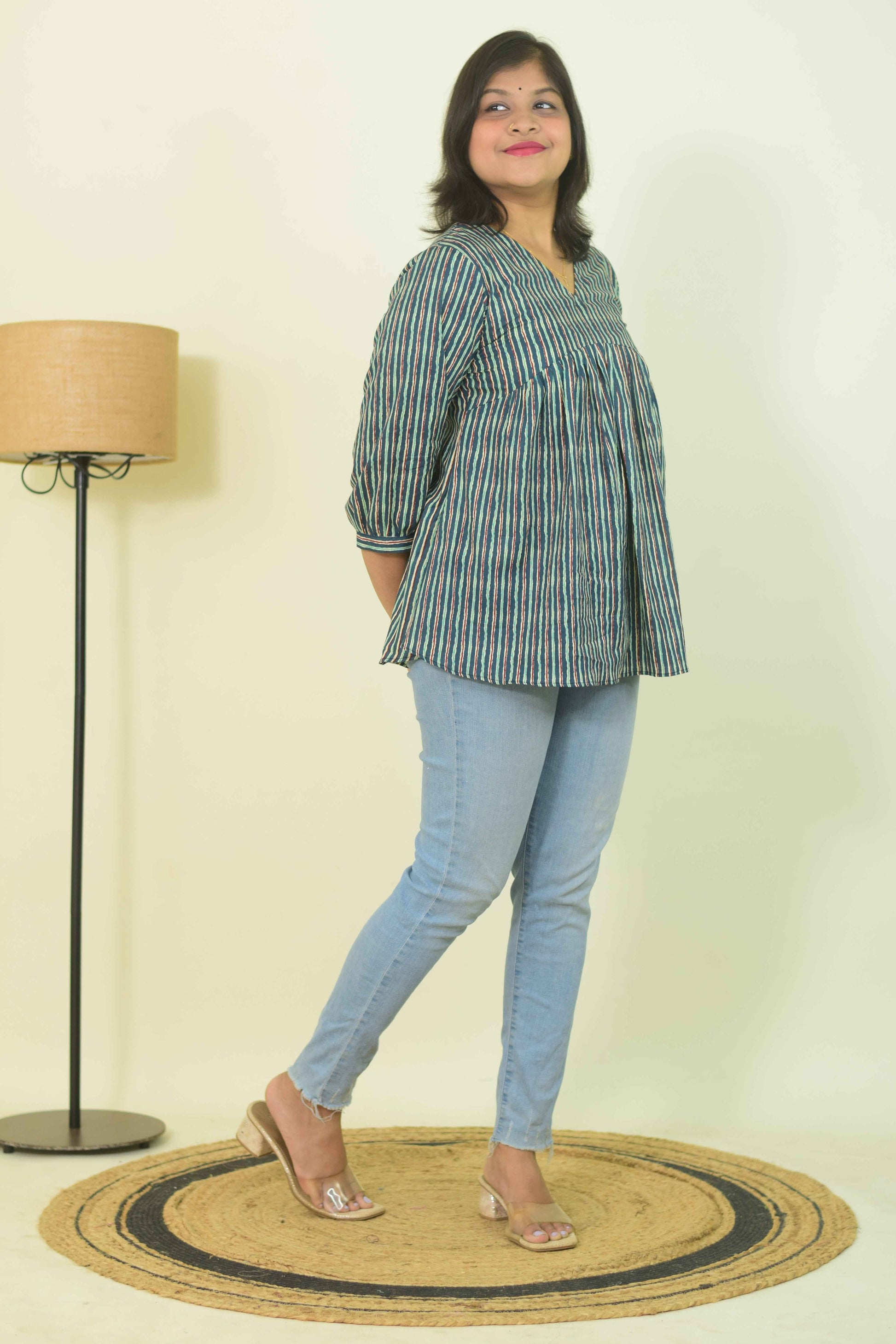 Daily Stripe Short Kurti