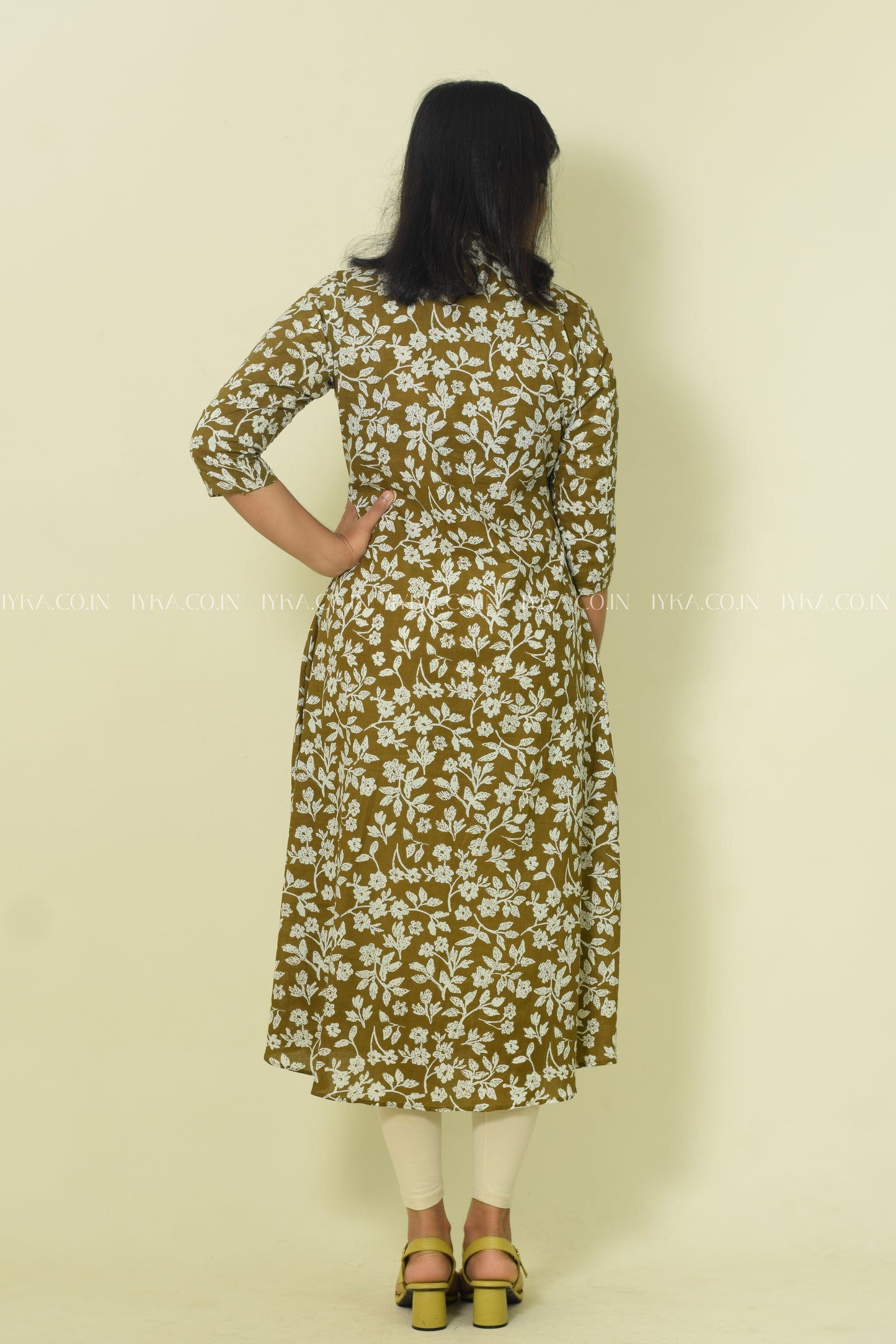 IYKA-PASTEL GREEN A-LINE KURTHI #00086KUR