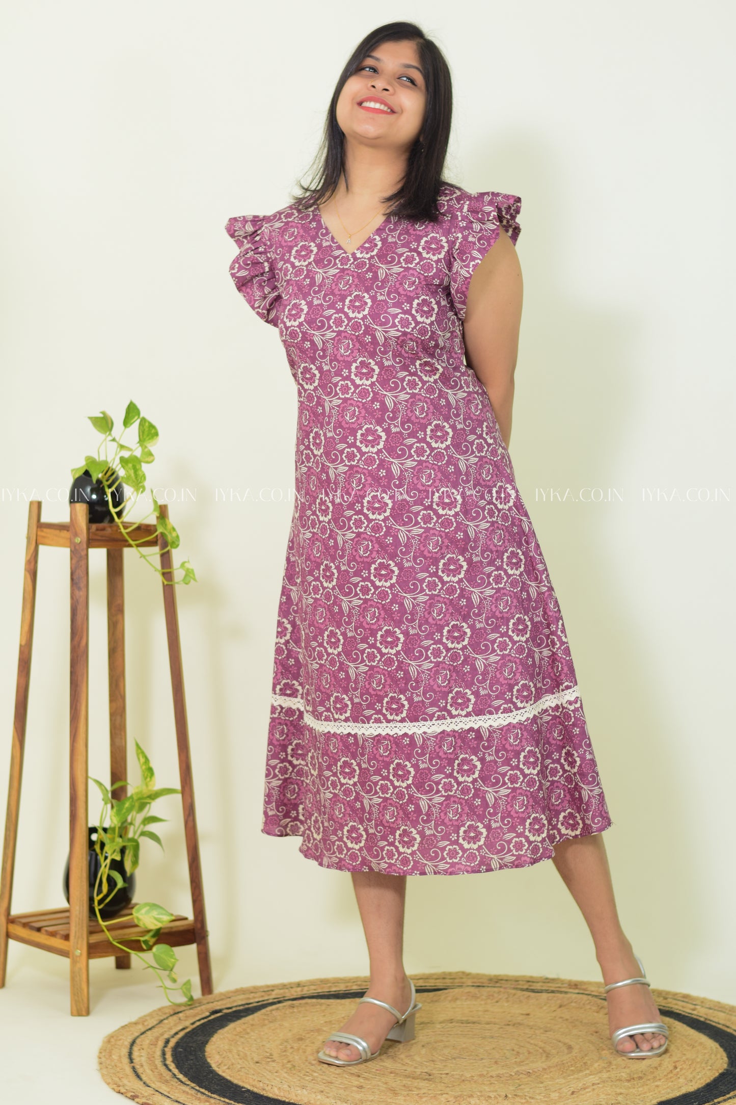 Lavender Bloom – Floral Dress