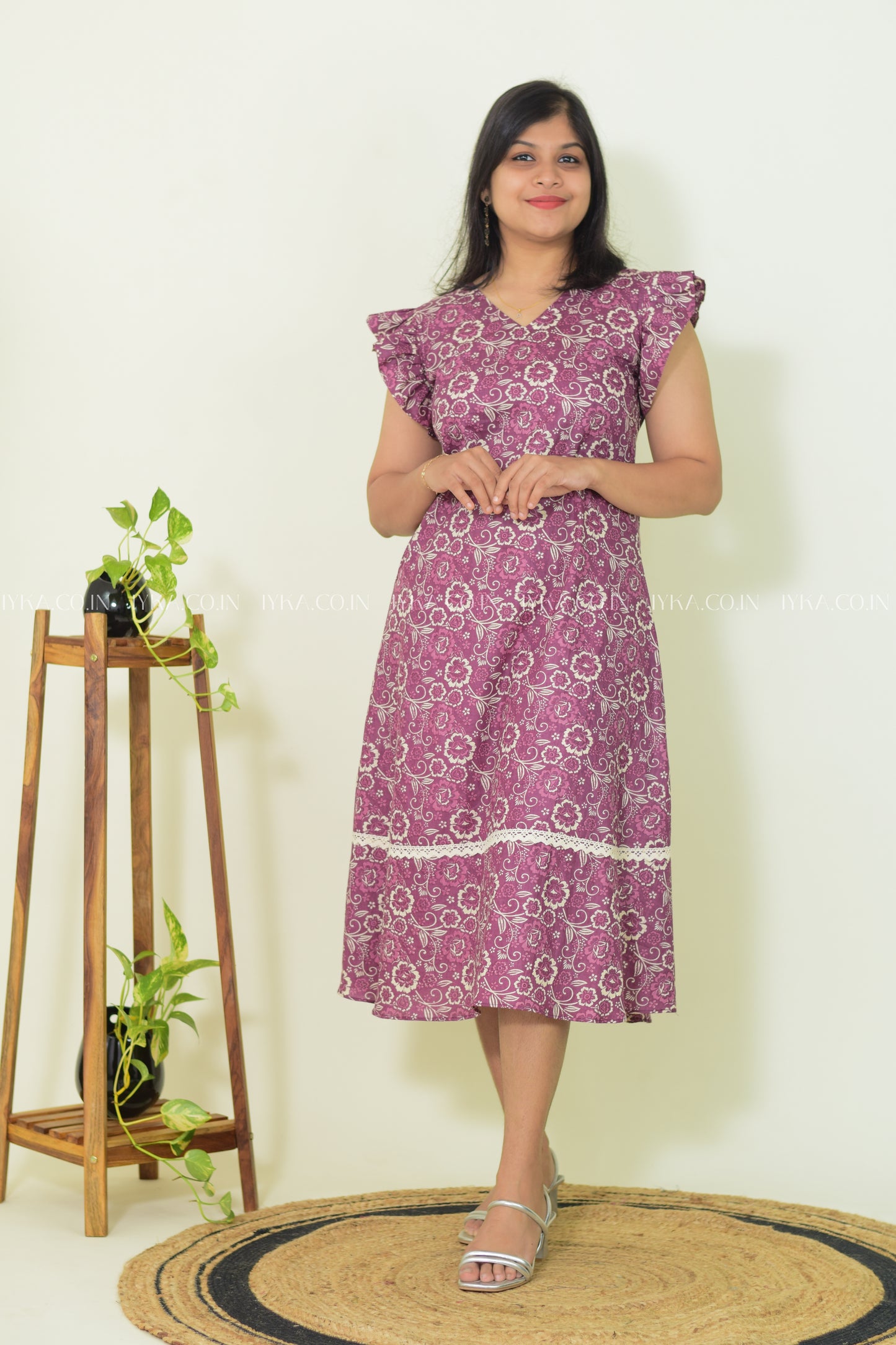 Lavender Bloom – Floral Dress