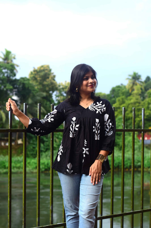 Black Orchid Short Kurthi