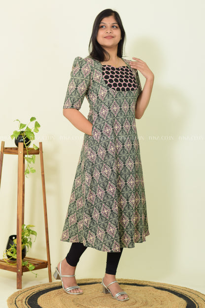 Midnight Muse A-line Kurthi