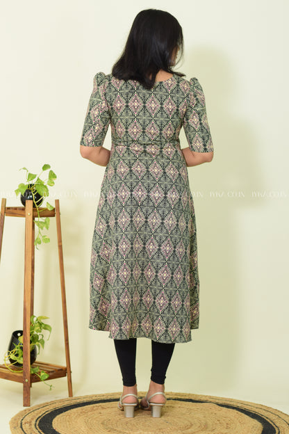 Midnight Muse A-line Kurthi
