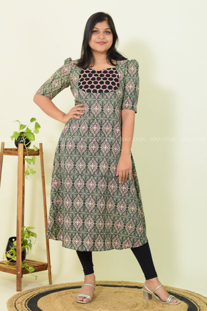 Midnight Muse A-line Kurthi