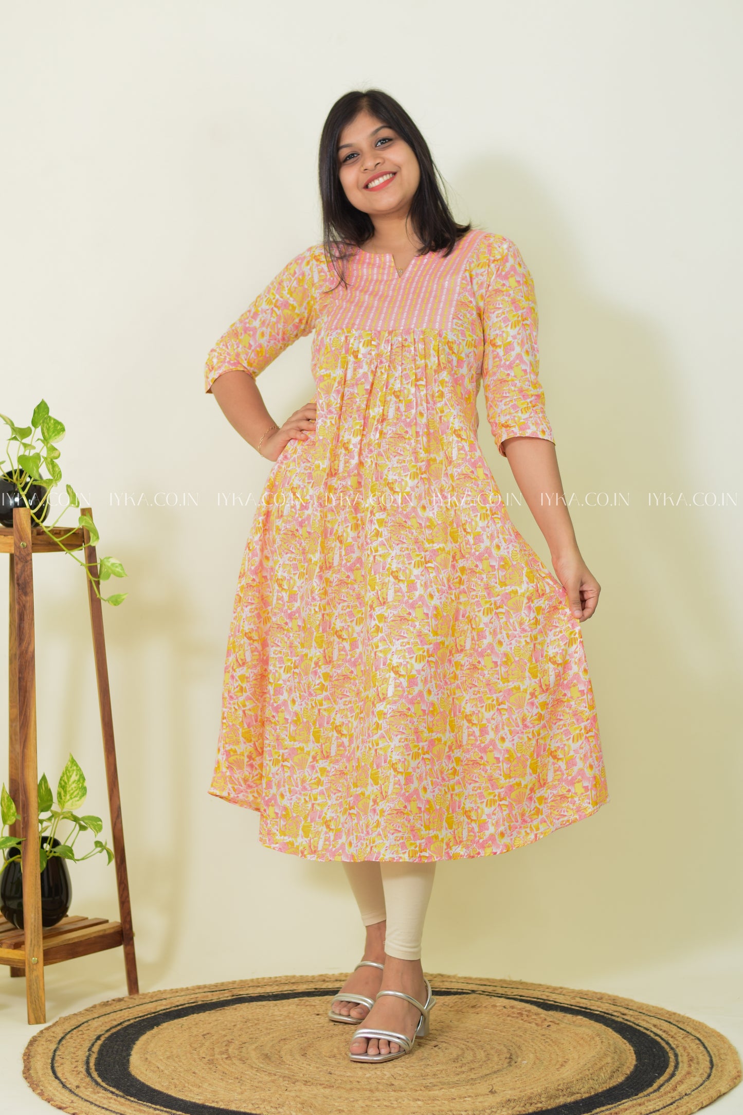 Peach Glow Cotton Kurti