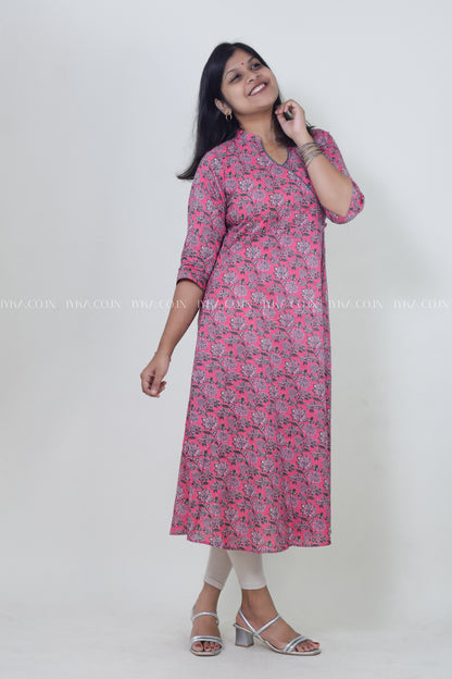 IYKA-PINK ALINE KURTHI #00124KUR