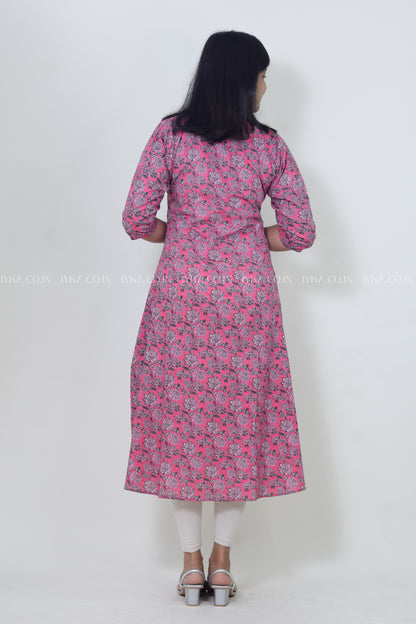 IYKA-PINK ALINE KURTHI #00124KUR