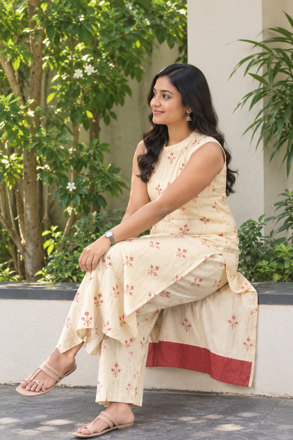 Kumudini Co-ord Set (Sleeves attached inside)