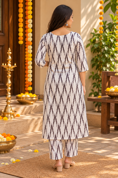 Charcoal Ikat Set