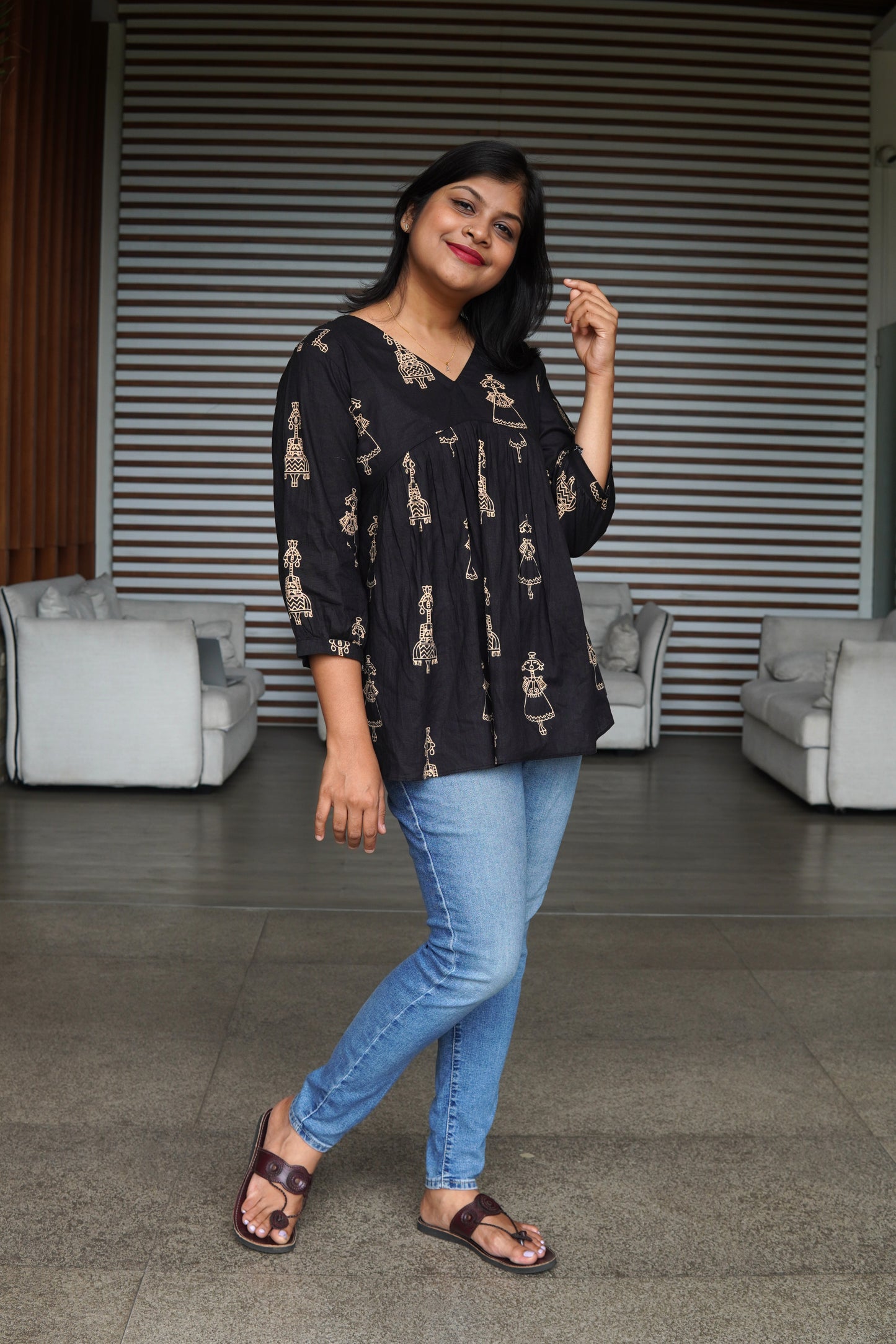 Mono Mode Short  Kurti