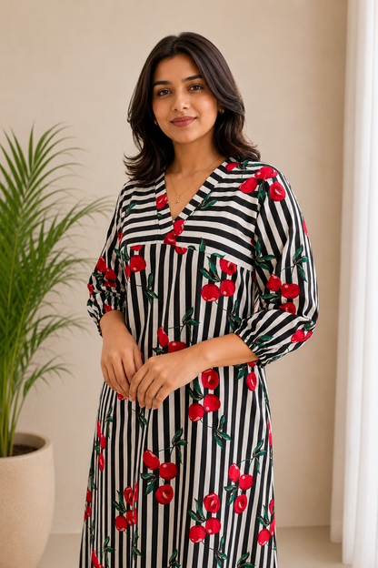 Cherry Stripe Charm